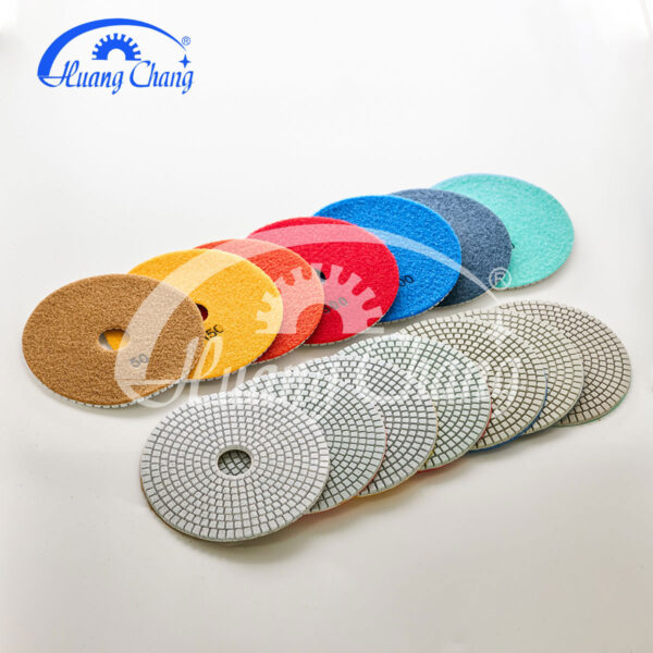 100mm(4inch) wet white diamond polishing pads marble hc spp 0009