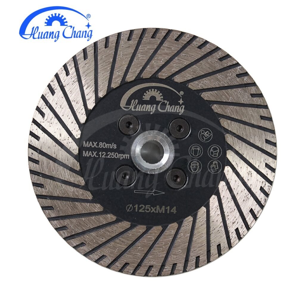 Diamond disc 125 mm with M14 thread for abrasive cutting of high-quality granite.