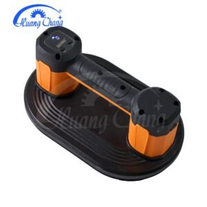 Battery-powered suction cup for tile, glass, and marble, 10-inch length, 2 motors, 440 lbs/200 kg suction force, polyurethane seal, LCD display, 4500 mAh battery, up to 10 hours of use