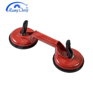 Glass suction cup load capacity up to 100 kg rubber vacuum cleaner with 2 red aluminum suction cups, 2-pack