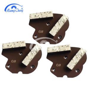 Diamond Concrete Grinding Plates - 12 Rectangular Bits, Metal Floor Grinding Discs for Terrazzo, Stone Polishing - Heavy Duty