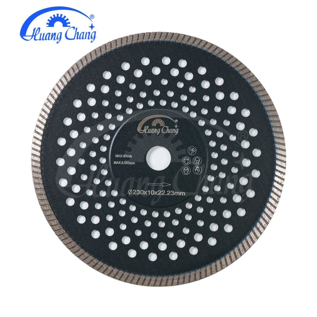 7-Inch Diamond Narrow Turbo Saw Blade with Multi Holes Cutting Disc for Tile Granite Marble Concrete