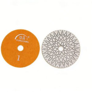 4-inch wet-use premium polishing pad, 100 grit