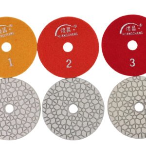 Three-piece polishing pad set, 4 inches