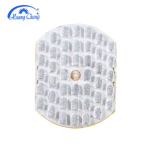 Three-step diamond polishing discs for wet or dry grinding of materials such as granite, concrete and marble