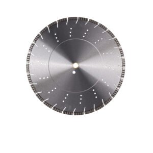 16-inch concrete, brick, block, segmented flange, 12mm segment height, universal diamond blade, 1-inch/20mm arbor